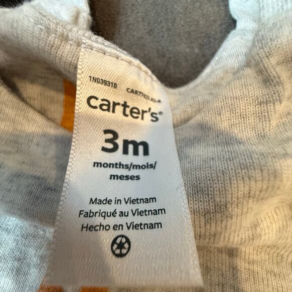 Carter's Carrot Print Romper Dress Baby Girl 3 Months Easter Cute - Picture 5 of 5